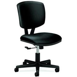 HON Volt Task Chair - Leather Computer Chair for Office Desk, Black (H5701)