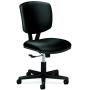 HON Volt Task Chair - Leather Computer Chair for Office Desk, Black (H5701)