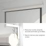 Universal Projector Screen L-Bracket Wall Hanging Mount 6 inch Adjustable Extension with Hook Manual, Spectrum and Perfect Screen Placement up to 66 lbs, 30 kg (PSM001), White
