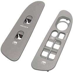 BASIKER Driver & Passenger Taupe Door Window Switch Panel Bezel Compatible with Dodge 2002-2010 Ram 1500 2500 3500 Front Right & Left Seat
