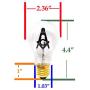 Mandala Crafts E27 3W Freemason Masonic Square and Compasses Emblem Symbol Altar Decor Lodge Light Bulb (Standard Base, 2 Bulbs)