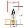 Mandala Crafts E27 3W Freemason Masonic Square and Compasses Emblem Symbol Altar Decor Lodge Light Bulb (Standard Base, 2 Bulbs)