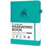 Clever Fox Password Book with tabs. Internet Address and Password Organizer Logbook with Alphabetical tabs. Large Size Password Keeper Journal Notebook for Computer & Website Logins (Aquamarine)