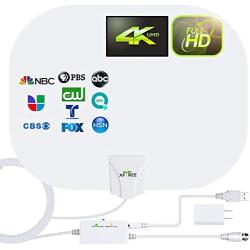 TV Antenna, Amplified HD Digital HDTV Indoor Antenna 200 Miles Long Range Supply for 1080p 4K HD Local Channels Support All TV, Indoor Smart Switch Amplifier Signal Booster - 17ft Coax Cable