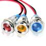 Gasher 110V/24V/12V 20mA Energy Saving Indicator Light Mounting Hole Size 12mm(1/2 inch) Green Yellow Red Blue White 5 Pcs