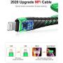 Short iPhone Charger Cable 6 inch for [Apple MFi Certified],(2 Pack) CyvenSmart Lightning Cable Fast Charging Cord for iPhone 11/11 Pro/11 Pro Max/XS/XS Max/XR/X/8/8 Plus/7/7 Plus-Green