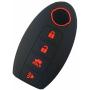 Coolbestda Black Silicone Key Fob Skin Jacket Cover Case Remote Keyless Entry Protector for Nissan Maxima Altima Gt-r Sentra Murano 4Buttons