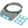 Head Mount Magnifier Jewelers Magnifying Glasses 1.5X 2X 2.5X 3.5X Optical Headset Magnifying Visor Reading Magnifier Jeweler Loupe with 4 Lens Close Work Magnifier for Electronics Watch Repair