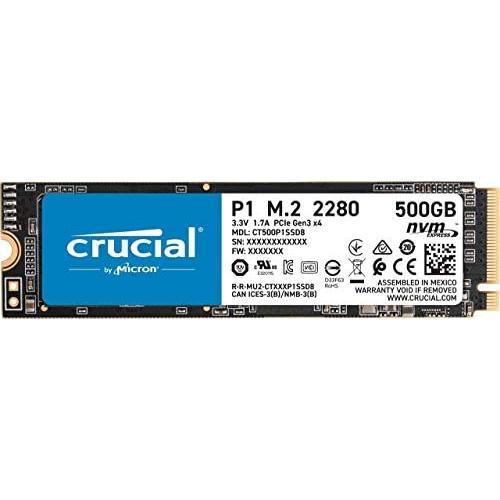 Crucial P1 500GB 3D NAND NVMe PCIe Internal SSD, up to 2000MB/s - CT500P1SSD8