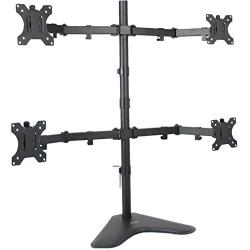 VIVO Quad LCD Computer Monitor Mount Free Standing Heavy Duty Desk Stand, Fully Adjustable, Holds 4 Screens up to 30 inches STAND-V004F