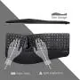 Perixx Periduo-605, Wireless Ergonomic Split Keyboard and Vertical Mouse Combo, Adjustable Palm Rest and Membrane Low Profile Keys, Black, US English Layout (11633)
