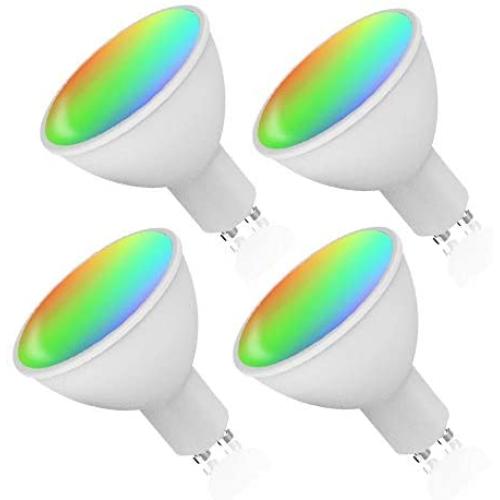 CMARS Smart Light Bulb GU10 Led Bulb Dimmable Tunable White RGB Color Changing Smart Bulb Compatible with Alexa Google Home 320 Lumens 4W 4 Pack