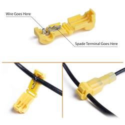 120 PCS Wirefy T Tap Electrical Connectors – Quick Wire Splice Taps and Insulated Male Quick Disconnect Terminals