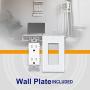AbboTech 15A Tamper Resistant Duplex Receptacle Standard Wall Outlet Decorative Electrical Outlet, Child Proof Safety,Wall Plates Included, White, UL listed.