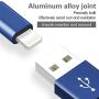 UNEN iphone Charger（3/3/6/6/10FT）5 Pack-Black and Blue