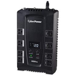 CyberPower CP600LCD Intelligent LCD UPS System, 600VA/340W, 8 Outlets, Compact,Black