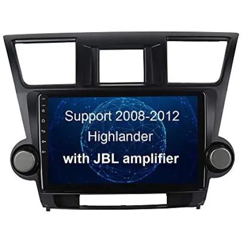 SYGAV Android 10 Car Radio Stereo for 2008 2009 2010 2011 2012 Toyota Highlander with JBL Amplifier Built-in Carplay Android Auto 10.2 Inch Touch Screen GPS Navigation Head Unit Video Player