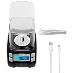 KUBEI USB Rechargeable Digital Milligrams Scale 100g x 0.001g, High Precision Jewelry Scale, Reloading Professional Mini Digital Pocket Scale, Portable Electronic Scale Weight Grams and Oz