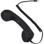 CellCase Vintage Retro 3.5mm Telephone Handset Cell Phone Receiver Mic Microphone Speaker for iPhone iPad Mobile Phones Cellphone Smartphone (Black)