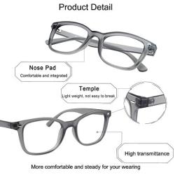Blue Light Blocking Glasses, Photochromic Gray Sunglasses, Anti Eyestrain, Computer Reading Glasses, for Women/Men