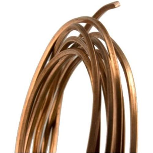 1 Ounce (6 Ft) 999 Copper Wire 16 Gauge, Square, Dead Soft - from Craft Wire
