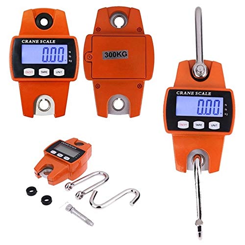 XIANGYANG Digital Crane Scale 300kg/600lb Hanging Weight Scale Electronic Crane Scale with Accurate Sensors Heavy Duty Hanging Scale for Hunting, Bass Fishing, Farm, Large Luggage