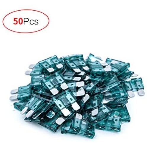 HICKS 50 Pack Medium Auto Fuses 1 AMP APM/ATM 32V Blade Style Fuses 1A Short Circuit Protection Car Fuse - 50Pack