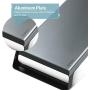 ORICO Aluminum Monitor Stand, Universal Desktop Computer Riser with Keyboard Mouse Storage for PC, Laptop, Printer, Small TV