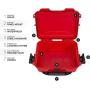Nanuk 904 Waterproof First Aid Prepper Survival Gear Dust and Impact Resistant Case - Empty - Red