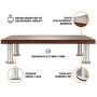 Monitor Stand for Computer & Laptop Screen - Solid Bamboo Riser Supports The Heaviest Monitors, Printers, or TVs - Perfect Shelf Organizer for Office Desk Accessories & TV Stands (Brown)