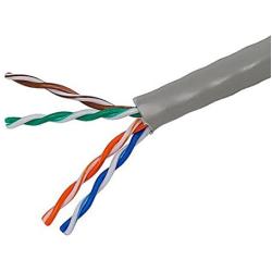 Monoprice Cat5e Ethernet Bulk Cable - Network Internet Cord - Solid, 350Mhz, UTP, CMR, Riser Rated, Pure Bare Copper Wire, 24AWG, 1000ft, Gray - 100877
