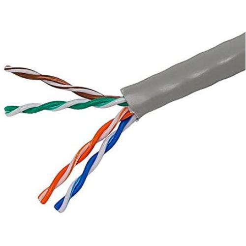 Monoprice Cat5e Ethernet Bulk Cable - Network Internet Cord - Solid, 350Mhz, UTP, CMR, Riser Rated, Pure Bare Copper Wire, 24AWG, 1000ft, Gray - 100877