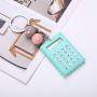 Serounder Mini Calculator, Portable Pocket Candy Color PVC 8 Digits Electronic Calculator with Silicone Buttons and Keychain Buckle for Children Students(Green)