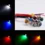 FICBOX 5Pcs LED Indicator Light 6MM 12V Metal Waterproof Signal Lamp with Wire for Car Truck Boat (White)
