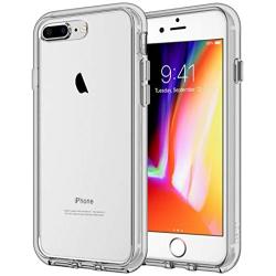 JETech Case for iPhone 8 Plus and iPhone 7 Plus 5.5-Inch, Shock-Absorption Bumper Cover, Anti-Scratch Clear Back (Grey)