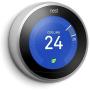 Google Nest Learning Thermostat - Programmable Smart Thermostat for Home - 3rd Generation Nest Thermostat - Works with Alexa - Stainless Steel
