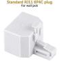 Uvital RJ11 Duplex Wall Jack Adapter Dual Phone Line Splitter Wall Jack Plug 1 to 2 Modular Converter Adapter for Office Home ADSL DSL Fax Model Cordless Phone System, White(2 Packs)