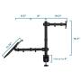 Mount-It! Laptop and Monitor Desk Mount | Fully Adjustable Laptop Mount | VESA Monitor Arm Stand | Desk Pole Mount Extension for Monitors and Laptops