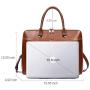 CLUCI Briefcase for Women Oil Wax Leather 15.6 Inch Laptop Business Vintage Slim Ladies Shoulder Bag