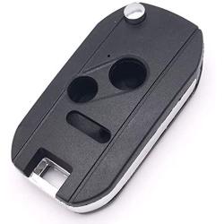 Horande Folding Flip Replacement Key Fob Cover Fits for Honda 2003-2012 Accord 2005-2010 Civic CR-V Pilot Ridgeline Keyless Entry Remote Key Fob Case Shell 3 Buttons