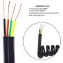 Telephone Handset Cord Detangler, 1 Pack 360 Degree Rotating/Anti-Tangle Landline Cable and 1 Pack Telephone Handset Cord 8.5 Foot Uncoiled (2 Foot Coiled)