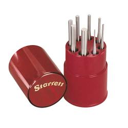 Starrett Drive Pin Punch Set, S565WB, 8 Pieces - 1/16'', 3/32'', 1/8'', 5/32'', 3/16'', 7/32'', 1/4'', 5/16'' Diameters and 4 Inch Length, Made of Hardened Steel Metal, Comes in Plastic Storage Case