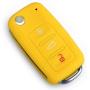 YLC Silicone Car Key Cover Set of 2 Pack, Universal Car Key Protection Case/Fob Holder/Car Key Skin Jacket for VW Golf 6 Golf VI MK6 Skoda SEAT 3 Buttons Key(Yellow)