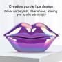 Bewinner1 Home Landline Phone,Creative Purple Lips Shape Desktop Landline, European Style Electroplate Corded Telephones,Novel Portable Telephone with Number Storage for Home Office …