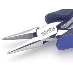 Needle Nose Pliers 5.1/4 | schmitz 4211HS22 | straight, short, smooth jaws | ESD - Dissipative | Hightech tool for professionals | Made in Germany - Solingen