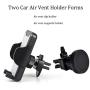 MAOBLOG Car Phone Mount Rearview Mirror Air Vent Holder 2 Pieces Clip and Magnetic Free Combination Multifunctional Mount for iPhone 12/11/X Max/XR/X/8,Samsung Galaxy S10/S9/S8/S7 and All Phone (Gray)