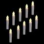 EuroFone LED Christmas Candlea Multi-Function Electronic Control LED Candle Light, 10pcs / Set (Warm White-Ivory)