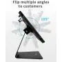 CarrieCathy iPad Desktop Anti-Theft Security Kiosk POS Stand Holder Enclosure with Lock & Key for Tablets iPad 2,3,4, iPad air, iPad air 2, iPad Pro 9.7'', iPad 2017 & 2018, Flip & Rotate Design, Black