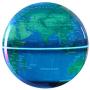 Magnetic Levitating Globe with LED Light, 3 C Shape Base Floating Globes, Rotating World Map, Cool Tech Gift for Men Father Boys, Birthday Gifts for Kids, Desk Gadget Decor in Office Home (Blue 2)