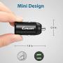 Quick Charge 3.0 Car Charger Mini 30W 4.8A Metal Dual USB Ports QC 3.0 Car Charger Adapter Flush Fit Fast Charge Car Adapter for iPhone 11/XR/Xs/Max/X/8/7, iPad Pro/Air 2/Mini, Galaxy, LG and More